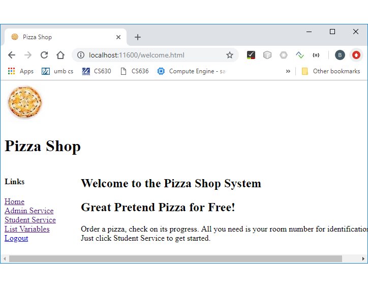 pizza3 home page